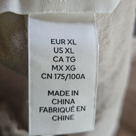 Women's Cream Croped Wide Leg Pants Xl - Picture 3 of 4